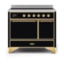 Majestic II Series 40 inch Freestanding Electric Induction Range with 6 Elements, Smoothtop Cooktop, 3.82 cu. ft. Total Oven Capacity, Convection Oven, Warming Drawer, with Brass Trim view 1