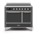 Majestic II Series 40 inch Freestanding Electric Induction Range with 6 Elements, Smoothtop Cooktop, 3.82 cu. ft. Total Oven Capacity, Convection Oven, Warming Drawer, with Chrome Trim view 1
