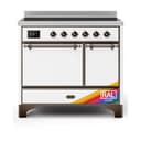 Majestic II 40 UMDI10QNS3RAB Freestanding Electric Range Range with Induction Double Oven with Solid Door with Bronze knobs view 1