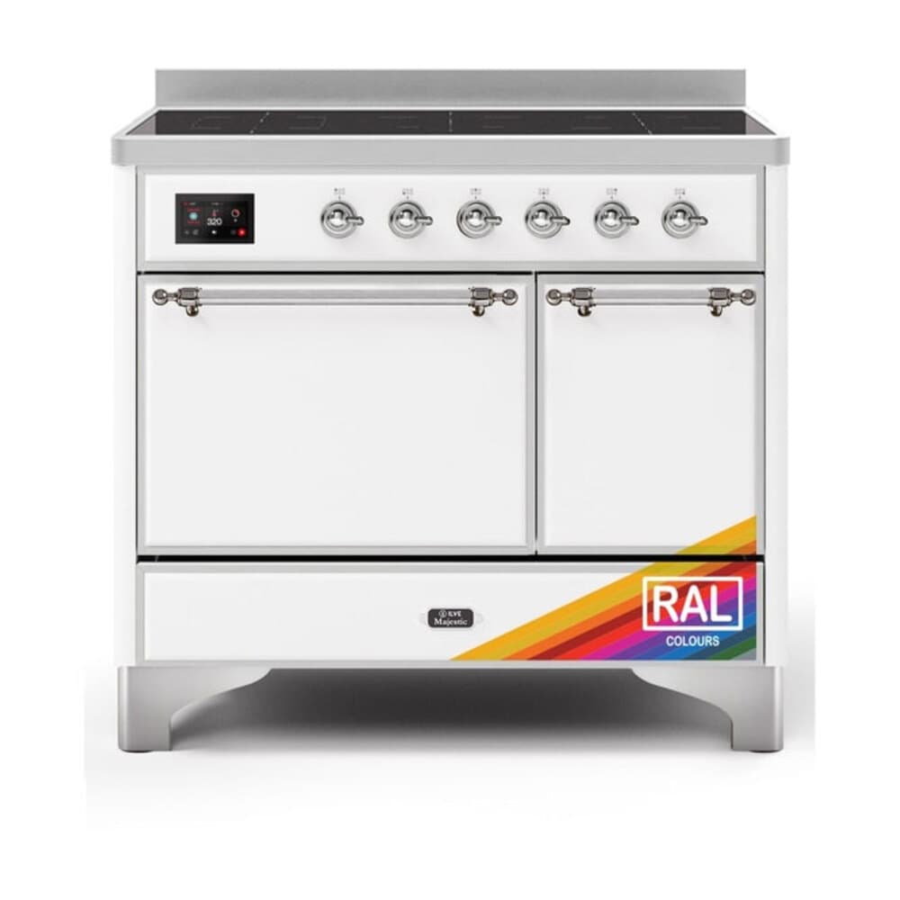 Majestic II 40 UMDI10QNS3RAC Freestanding Electric Range Range with Induction Double Oven with Solid Door with Chrome knobs