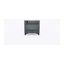 Majestic II Series 36 inch Freestanding Electric Induction Range with 5 Elements, Smoothtop Cooktop, 3.5 cu. ft. Total Oven Capacity, Convection Oven, Viewing Window, Storage Drawer, with Bronze Trim view 2