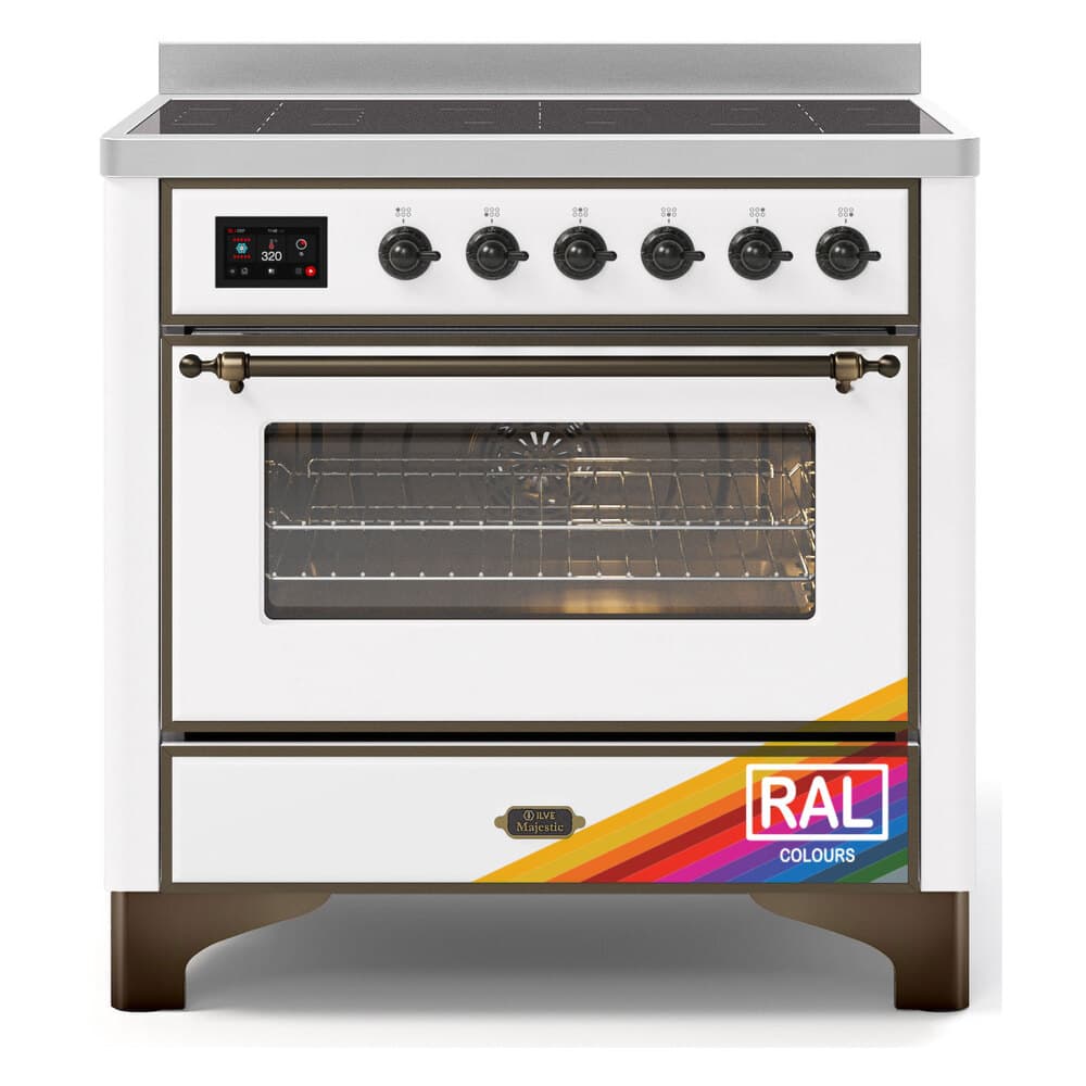Majestic II 36 UMI09NS3RAB Freestanding Electric Range Range with Induction Single Oven with Triple Glass Door with Bronze knobs