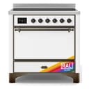 Majestic II 36 UMI09QNS3RAB Freestanding Electric Range Range with Induction Single Oven with Solid Door with Bronze knobs view 1