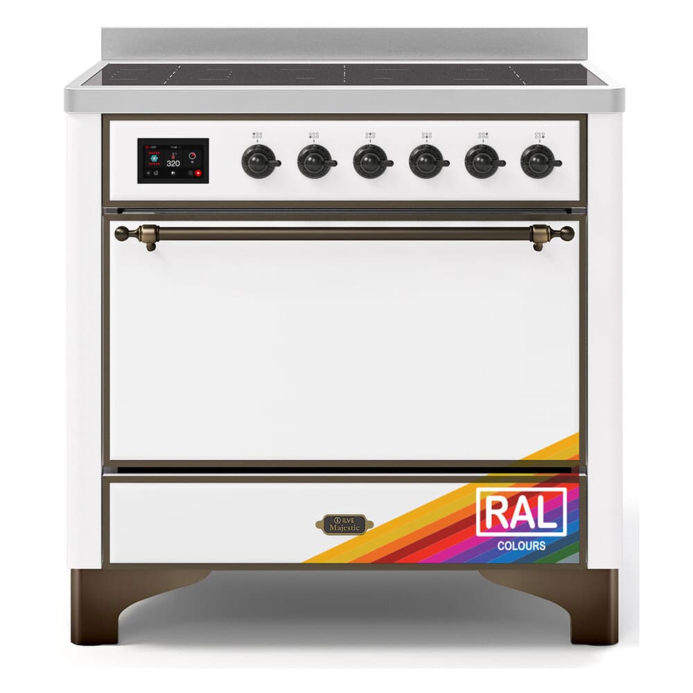 Majestic II 36 UMI09QNS3RAB Freestanding Electric Range Range with Induction Single Oven with Solid Door with Bronze knobs