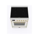 Majestic II 30 UMI30NE3RAG Freestanding Electric Range Range with Induction Single Oven with Triple Glass Door with Brass knobs view 3