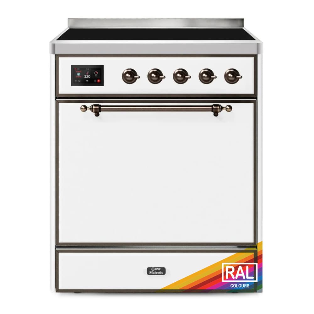 Majestic II 30 UMI30QNE3RAB Freestanding Electric Range Range with Induction Single Oven with Solid Door with Bronze knobs