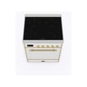 Majestic II 30 UMI30QNE3RAG Freestanding Electric Range Range with Induction Single Oven with Solid Door with Brass knobs view 3