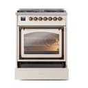 Nostalgie II Noblesse 30″ Dual Fuel Range  (Liquid Propane, Triple Glass Door, Antique White, Burnished) view 5