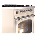 Nostalgie II Noblesse 30″ Dual Fuel Range  (Liquid Propane, Triple Glass Door, Antique White, Chrome) view 6