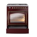 Nostalgie II Noblesse 30″ Dual Fuel Range  (Natural Gas, Triple Glass Door, Burgundy, Burnished) view 5
