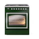 Nostalgie II Noblesse 30″ Dual Fuel Range  (Natural Gas, Triple Glass Door, Emerald Green, Chrome) view 3