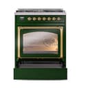 Nostalgie II Noblesse 30″ Dual Fuel Range  (Liquid Propane, Triple Glass Door, Emerald Green, Brass) view 5