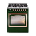 Nostalgie II Noblesse 30″ Dual Fuel Range  (Natural Gas, Triple Glass Door, Emerald Green, Copper) view 1