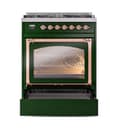 Nostalgie II Noblesse 30″ Dual Fuel Range  (Natural Gas, Triple Glass Door, Emerald Green, Copper) view 5