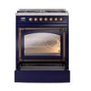 Nostalgie II Noblesse 30″ Dual Fuel Range  (Liquid Propane, Triple Glass Door, Midnight Blue, Burnished) view 5
