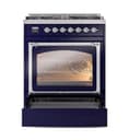 Nostalgie II Noblesse 30″ Dual Fuel Range  (Natural Gas, Triple Glass Door, Midnight Blue, Chrome) view 5
