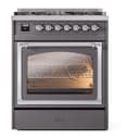 Nostalgie II Noblesse 30″ Dual Fuel Range  (Liquid Propane, Triple Glass Door, Graphite Matte, Chrome) view 3