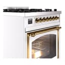 Nostalgie II Noblesse 30″ Dual Fuel Range  (Liquid Propane, Triple Glass Door, RAL, Brass) view 6