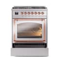 Nostalgie II Noblesse 30″ Dual Fuel Range  (Liquid Propane, Triple Glass Door, Stainless Steel, Copper) view 5