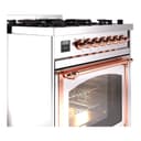 Nostalgie II Noblesse 30″ Dual Fuel Range  (Liquid Propane, Triple Glass Door, Stainless Steel, Copper) view 6