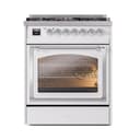 Nostalgie II Noblesse 30″ Dual Fuel Range  (Liquid Propane, Triple Glass Door, White, Chrome) view 3