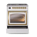 Nostalgie II Noblesse 30″ Dual Fuel Range  (Liquid Propane, Triple Glass Door, White, Brass) view 5