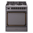 Nostalgie II Noblesse 30″ Dual Fuel Range  (Liquid Propane, Solid Door, Graphite Matte, Burnished) view 1