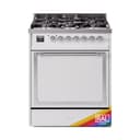 Nostalgie II Noblesse 30″ Dual Fuel Range  (Liquid Propane, Solid Door, RAL, Chrome) view 1