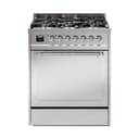 Nostalgie II Noblesse 30″ Dual Fuel Range  (Liquid Propane, Solid Door, Stainless Steel, Chrome) view 1