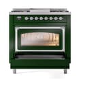 Nostalgie II Noblesse 36″ Dual Fuel Range (Liquid Propane, Triple Glass Door, Emerald Green, Chrome) view 5