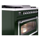 Nostalgie II Noblesse 36″ Dual Fuel Range (Liquid Propane, Triple Glass Door, Emerald Green, Chrome) view 6