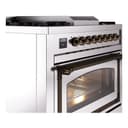 Nostalgie II Noblesse 36″ Dual Fuel Range (Natural Gas, Triple Glass Door, Stainless Steel, Burnished) view 6