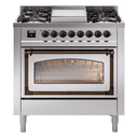 Nostalgie II Noblesse 36″ Dual Fuel Range (Liquid Propane, Triple Glass Door, Stainless Steel, Burnished) view 1