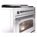 Nostalgie II Noblesse 36″ Dual Fuel Range (Natural Gas, Triple Glass Door, Stainless Steel, Chrome) view 6