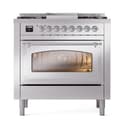 Nostalgie II Noblesse 36″ Dual Fuel Range (Liquid Propane, Triple Glass Door, Stainless Steel, Chrome) view 3