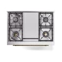 Nostalgie II Noblesse 36″ Dual Fuel Range (Liquid Propane, Triple Glass Door, Stainless Steel, Brass) view 7