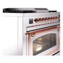 Nostalgie II Noblesse 36″ Dual Fuel Range (Natural Gas, Triple Glass Door, Stainless Steel, Copper) view 6
