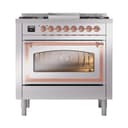 Nostalgie II Noblesse 36″ Dual Fuel Range (Liquid Propane, Triple Glass Door, Stainless Steel, Copper) view 3