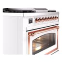 Nostalgie II Noblesse 36″ Dual Fuel Range (Natural Gas, Triple Glass Door, White, Copper) view 6