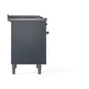 Nostalgie II Noblesse 36″ Dual Fuel Range (Natural Gas, Solid Door, Blue Grey, Burnished) view 5