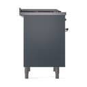 Nostalgie II Noblesse 36″ Dual Fuel Range (Natural Gas, Solid Door, Blue Grey, Copper) view 5