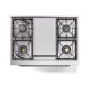 Nostalgie II Noblesse 36″ Dual Fuel Range (Natural Gas, Solid Door, Glossy Black, Chrome) view 4