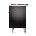 Nostalgie II Noblesse 36″ Dual Fuel Range (Liquid Propane, Solid Door, Glossy Black, Chrome) view 6