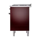 Nostalgie II Noblesse 36″ Dual Fuel Range (Liquid Propane, Solid Door, Burgundy, Burnished) view 6
