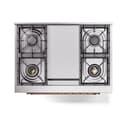 Nostalgie II Noblesse 36″ Dual Fuel Range (Liquid Propane, Solid Door, Burgundy, Copper) view 4