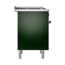 Nostalgie II Noblesse 36″ Dual Fuel Range (Liquid Propane, Solid Door, Emerald Green, Burnished) view 5