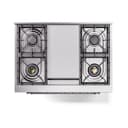 Nostalgie II Noblesse 36″ Dual Fuel Range (Natural Gas, Solid Door, Emerald Green, Chrome) view 4