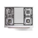 Nostalgie II Noblesse 36″ Dual Fuel Range (Natural Gas, Solid Door, Emerald Green, Copper) view 4