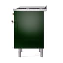 Nostalgie II Noblesse 36″ Dual Fuel Range (Natural Gas, Solid Door, Emerald Green, Copper) view 6