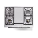 Nostalgie II Noblesse 36″ Dual Fuel Range (Natural Gas, Solid Door, Midnight Blue, Chrome) view 4